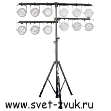Полноразмерное фото On-Stage LS7720QIK - стойка световая, двойной Т-образной формы, для 12 PAR